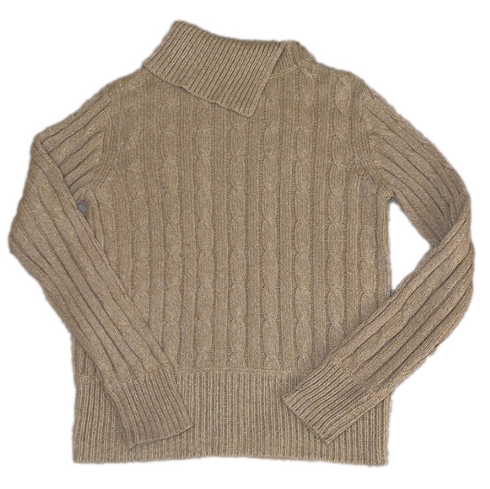 LIZ CLAIBORNE SPORT Medium Cable Knit Long Sleeve Cowl Neck Sweater